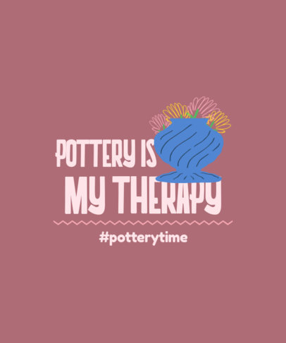 T-Shirt Design Maker With a Pottery Theme and a Vase Clipart