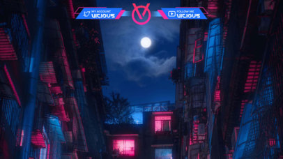 Modern Twitch Overlay Design Template with a Futuristic Style