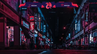 Twitch Overlay Design Template Featuring Futuristic Backgrounds