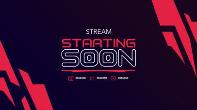 Twitch Starting Soon Screen Featuring a Futuristic Aesthetic