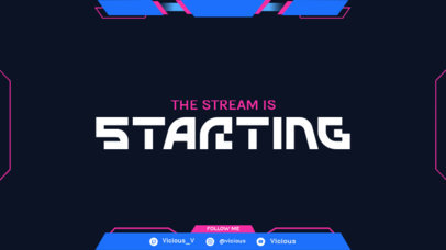 Modern Twitch Screen Design Template with a Futuristic Style