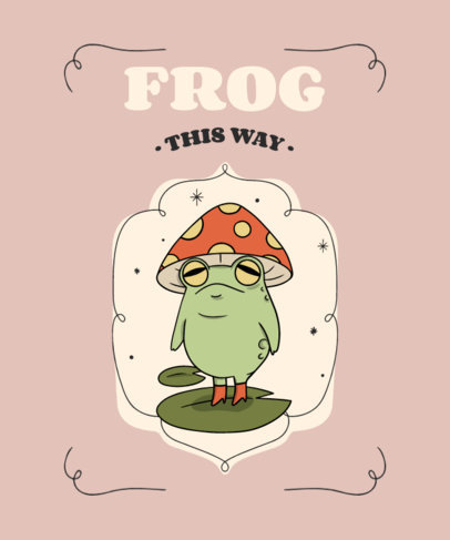 T-Shirt Design Generator With a Frog Graphic and a Quote 