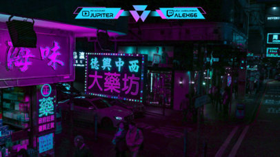 Twitch Overlay Maker with Neon Colors for a Cool Streamer 4823a-el1