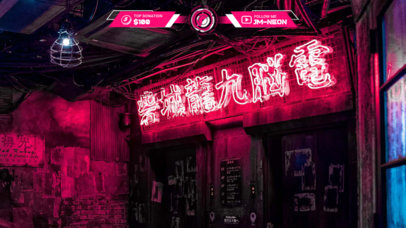 Futuristic Twitch Overlay Creator with a Neon Theme