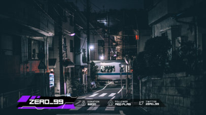 Cyberpunk-Styled Twitch Overlay Design Template with a Simple Layout 4818d-el1