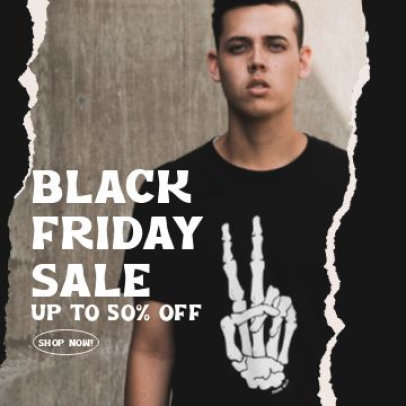 Instagram Post Video Maker with a Torn Paper Frame for a Clothing Store 4706-el1