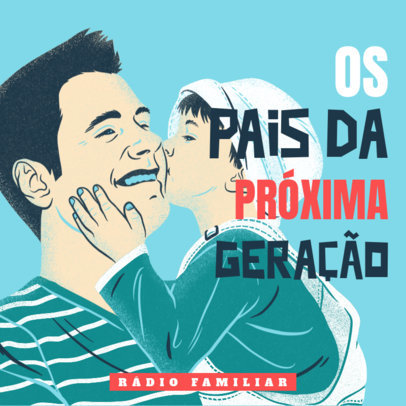 Podcast Cover Template for a Parenting-Themed Episode Featuring Cool Illustrations