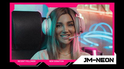 Futuristic Webcam Frame Creator for OBS with a Neon Theme