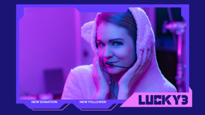 Neon-Colored Webcam Frame Overlay Generator for a Gamer