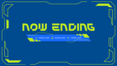 Twitch Ending Screen Design Generator with a Cyberpunk Theme