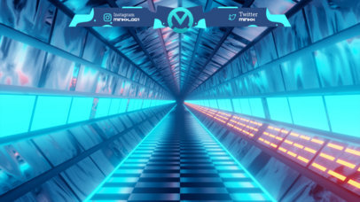 Twitch Overlay Design Template Featuring a Sci-Fi Background
