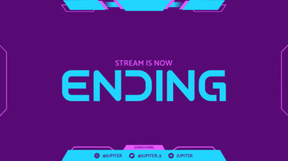 Twitch Ending Screen Maker with Neon Colors for a Cool Streamer