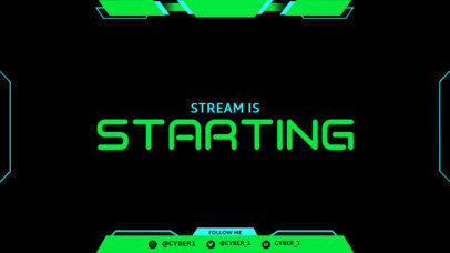 Simple Twitch Starting Screen Maker with a Futuristic Vibe