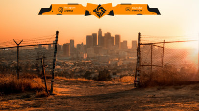 Twitch Overlay Design Creator Featuring a Dystopian Background