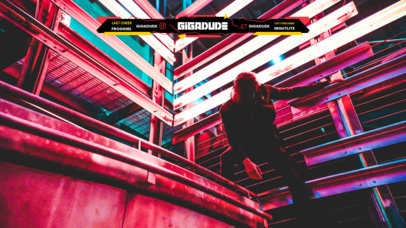 Twitch Overlay Creator With a Bold Typeface and a Futuristic Aesthetic