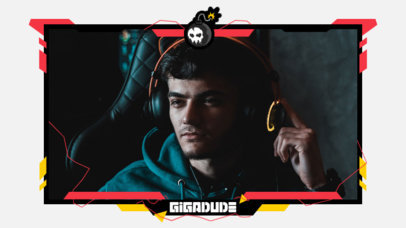 Webcam Frame Template Featuring a Geometric Style and a Bomb ClipartWebcam Frame Template Featuring a Geometric Style and a Bomb Clipart