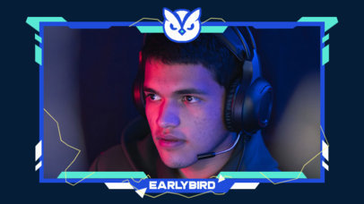 Webcam Overlay Design Creator With a Futuristic Style and an Owl Icon