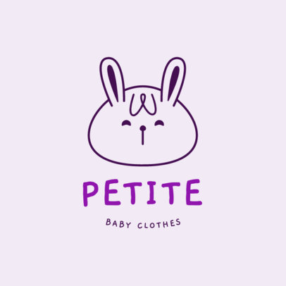 Logo Maker for a Baby Clothes Store Featuring a Cute Animal Graphic