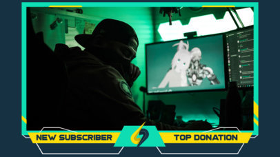 Simple Twitch Webcam Frame Design Maker with a Modern Vibe 4819a-el1