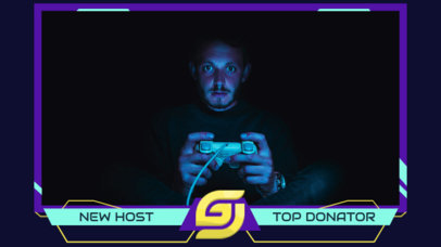 Minimalistic Twitch Webcam Frame Maker with a Robotic Theme 4819e-el1