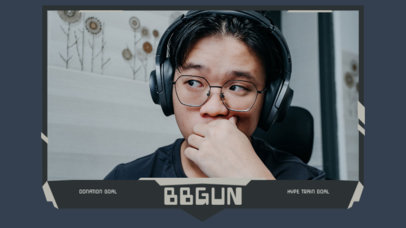 Futuristic Webcam Frame Design Maker for a Gaming Streamer