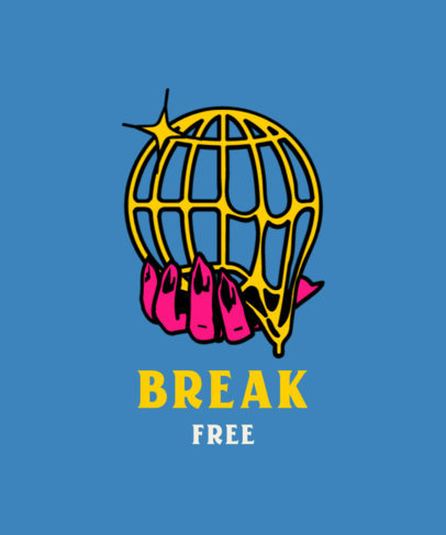 Urban-Themed T-Shirt Design Generator Featuring a Zombie Hand Holding a Globe 