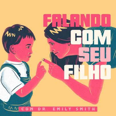 Podcast Cover Generator Featuring Parenting-Themed Illustrations 