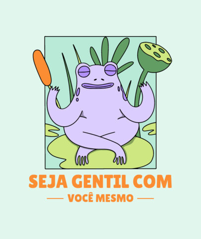 Frog-Themed Tote Bag Design Maker with a Kind Quote 4387a