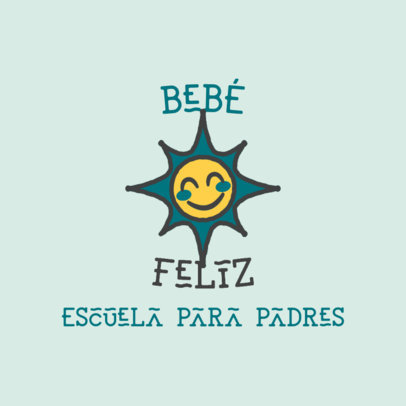 Logo Design Generator for a Parents Education Center Featuring a Smiling Sun Graphic