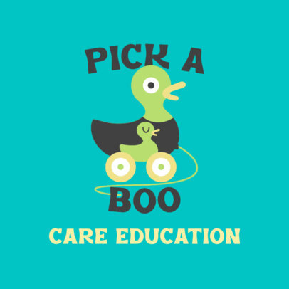 Logo Generator for a Care Education Center Featuring a Duck Graphic