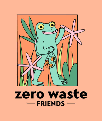 Ecology-Themed Tote Bag Design Creator with a Graphic of a Frog 4387f