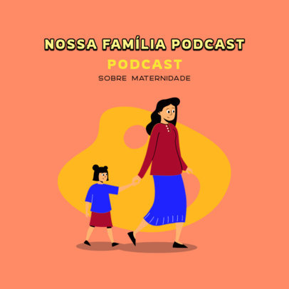 Family Podcast Cover Creator for a Brazilian Family Show