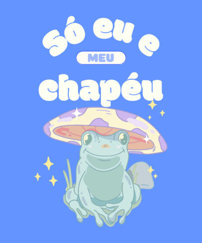 T-Shirt Design Template Featuring a Smiling Toad Illustration 4386g