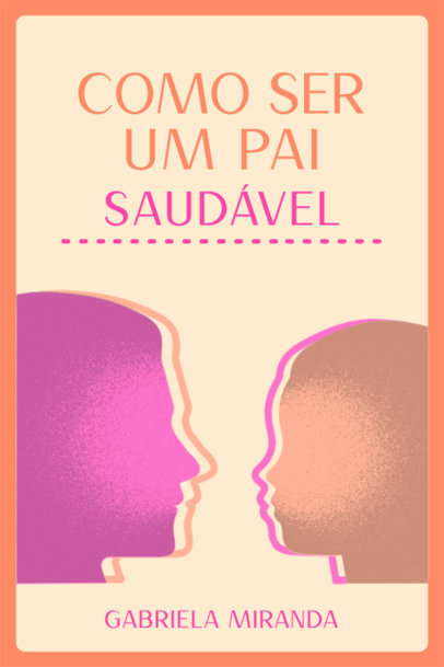 Parenting-Themed Book Cover Design Template Featuring Text in Portuguese 4930a