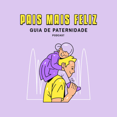 Parenthood-Themed Podcast Cover Maker for a Brazilian Show