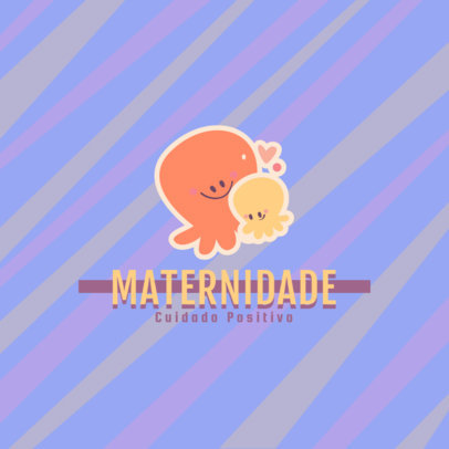 Maternity Logo Maker Featuring Cute Octopuses 