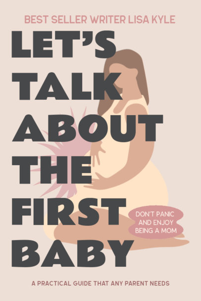 Parenting-Themed Book Cover Design Template With Tips for New Moms 4929e