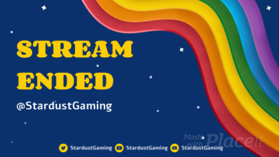 Twitch Stream Ended Screen Video Maker with an Animated Rainbow 4637