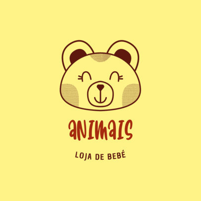 Logo Maker for a Baby Clothes Brand Featuring a Cute Illustration