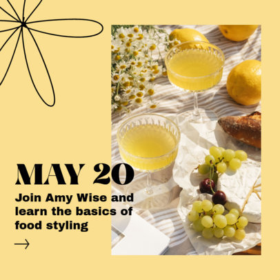 Instagram Post Design Creator for a Food Styling Webinar