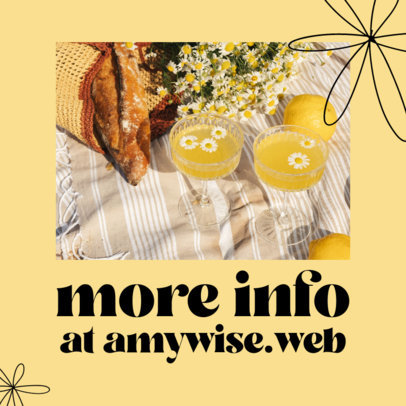 Instagram Post Design Generator Featuring Pictures of Cocktails