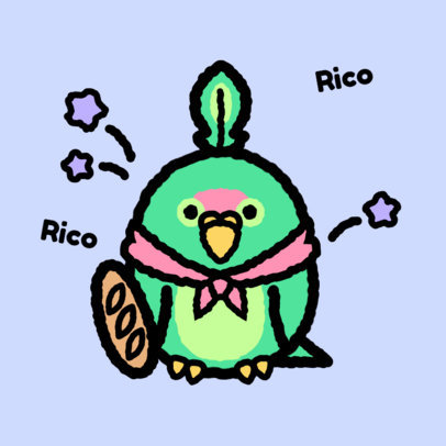 Avatar Logo Maker for a Food Channel Featuring Cute Animals