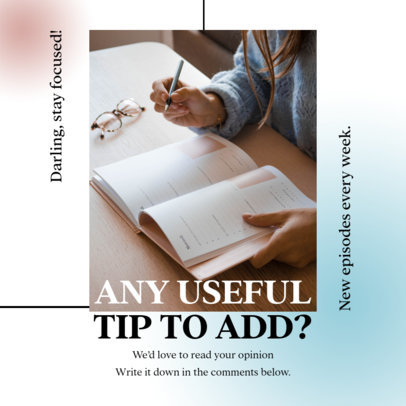 Instagram Post Template for Podcast Creators with Engaging Quotes