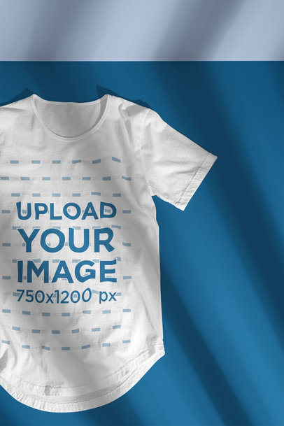 Mockup of a Round-Neck Bella Canvas T-Shirt in a Setting with Shadows m13429