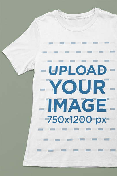 Simple Mockup of a Bella Canvas T-Shirt of a Customizable Backdrop m13420