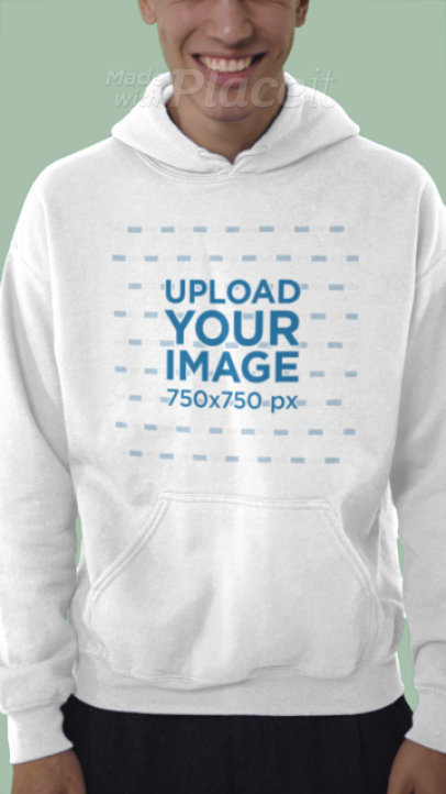 Hoodie Video Featuring a Man Laughing