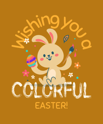 T-Shirt Design Generator with a Colorful Easter-Themed Illustration 4400F