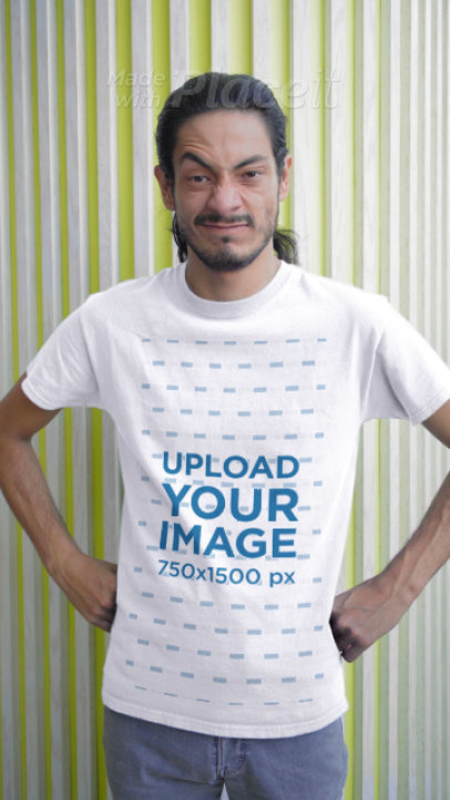  T-Shirt Video Featuring a Man with an Annoyed Face