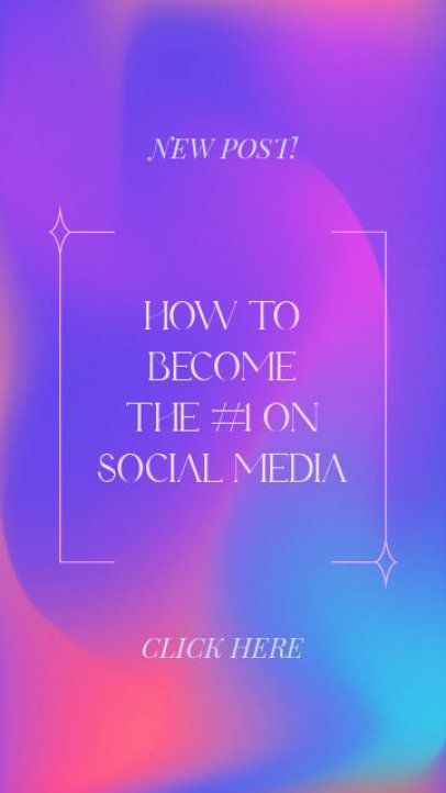 Trendy Instagram Story Video Template Featuring a Gradient Background and a Minimal Frame