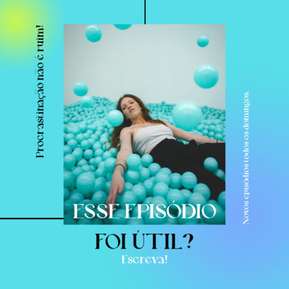 Instagram Post Creator with an Audience-Engaging Quote for a Portuguese Podcast